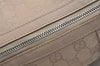 Authentic GUCCI Boston Hand Bag Purse GG Canvas Leather 30458 Beige 6101J
