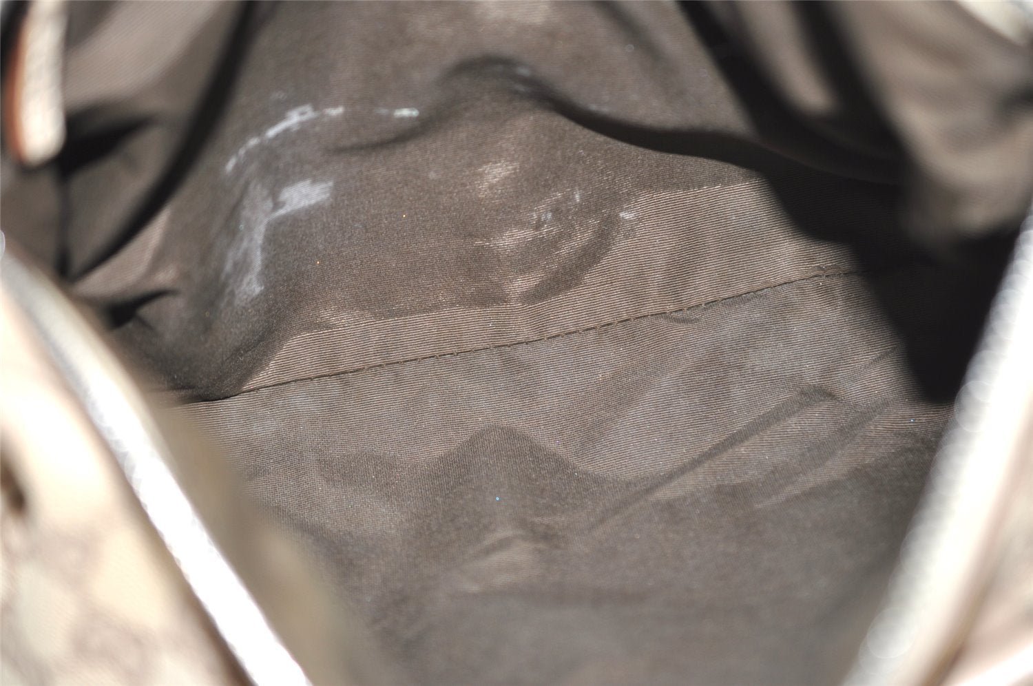 Authentic GUCCI Boston Hand Bag Purse GG Canvas Leather 30458 Beige 6101J