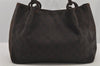 Authentic GUCCI Vintage Shoulder Tote Bag GG Canvas Leather 101919 Brown 6102J