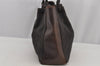 Authentic GUCCI Vintage Shoulder Tote Bag GG Canvas Leather 101919 Brown 6102J