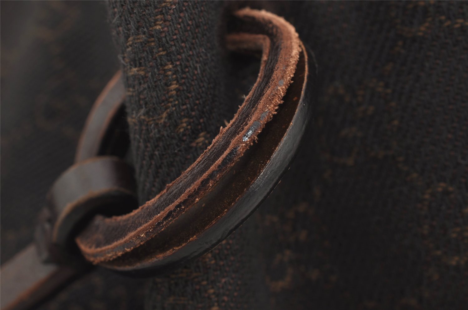 Authentic GUCCI Vintage Shoulder Tote Bag GG Canvas Leather 101919 Brown 6102J