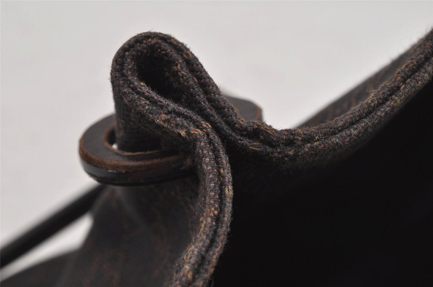 Authentic GUCCI Vintage Shoulder Tote Bag GG Canvas Leather 101919 Brown 6102J