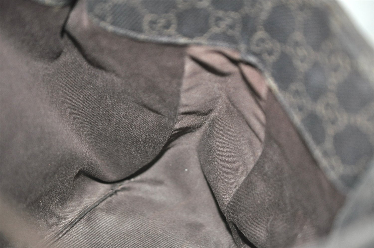 Authentic GUCCI Vintage Shoulder Tote Bag GG Canvas Leather 101919 Brown 6102J