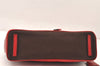 Authentic PRADA Vintage Canvas Leather Shoulder Hand Bag Brown Red 6103K