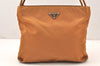 Authentic PRADA Vintage Nylon Tessuto Shoulder Hand Bag Purse Brown 6104K