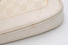 Authentic GUCCI Jackie Chain Shoulder Bag GG Canvas Leather 0014032 White 6106J
