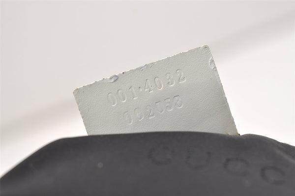 Authentic GUCCI Jackie Chain Shoulder Bag GG Canvas Leather 0014032 White 6106J