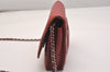 Authentic CHANEL Lamb Skin Matelasse Chain Shoulder Wallet Bag Purse Red 6107J