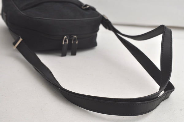 Authentic GUCCI Shoulder Cross Body Bag GG Canvas Leather 0181612 Black 6107K