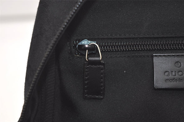 Authentic GUCCI Shoulder Cross Body Bag GG Canvas Leather 0181612 Black 6107K