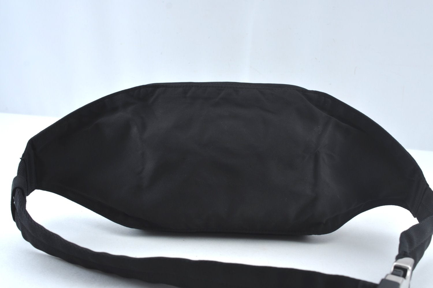 Authentic PRADA Nylon Tessuto Waist Body Bag Purse Black 6108J