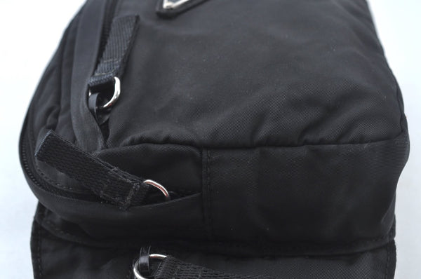 Authentic PRADA Nylon Tessuto Waist Body Bag Purse Black 6108J