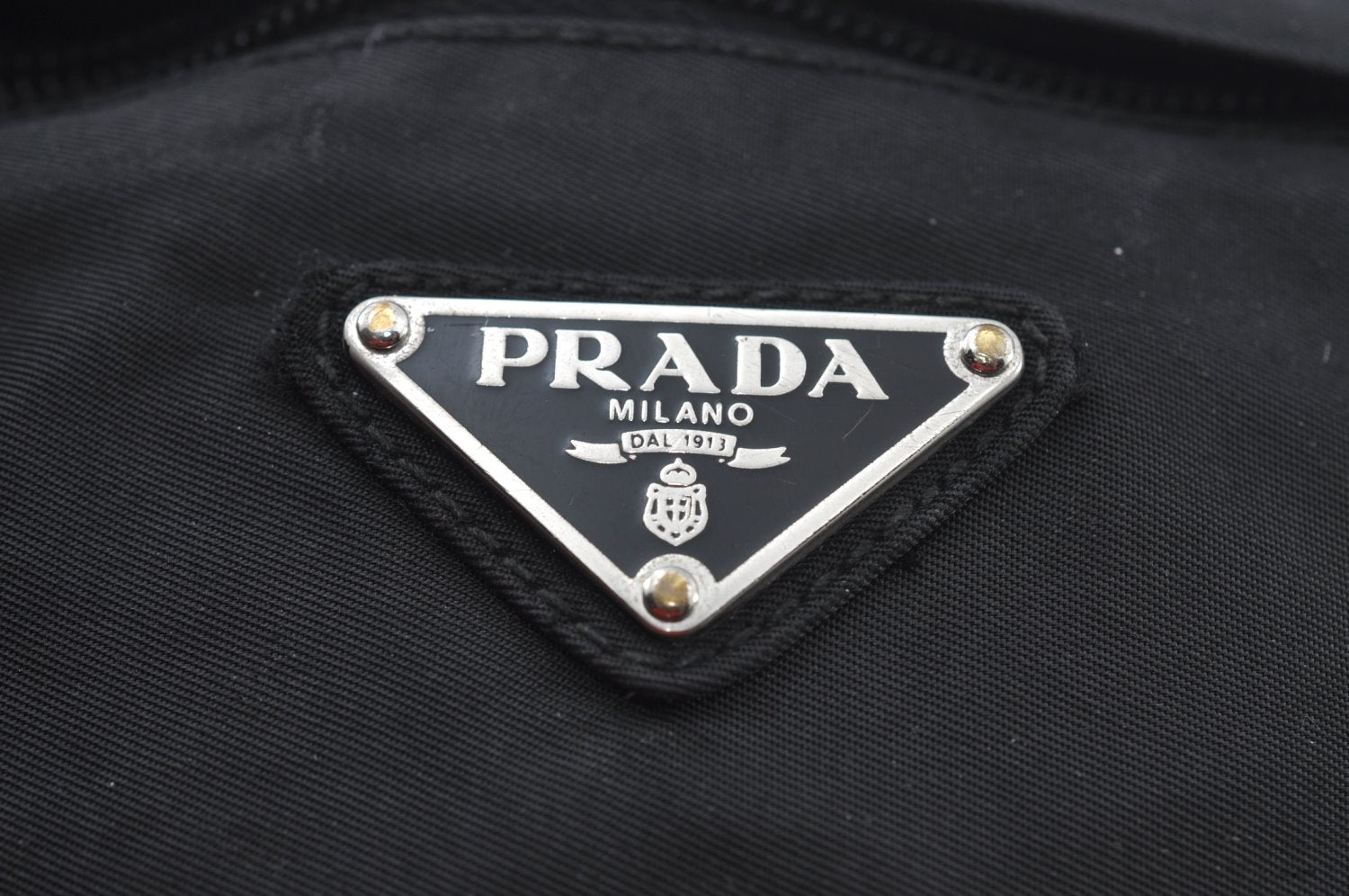 Authentic PRADA Nylon Tessuto Waist Body Bag Purse Black 6108J