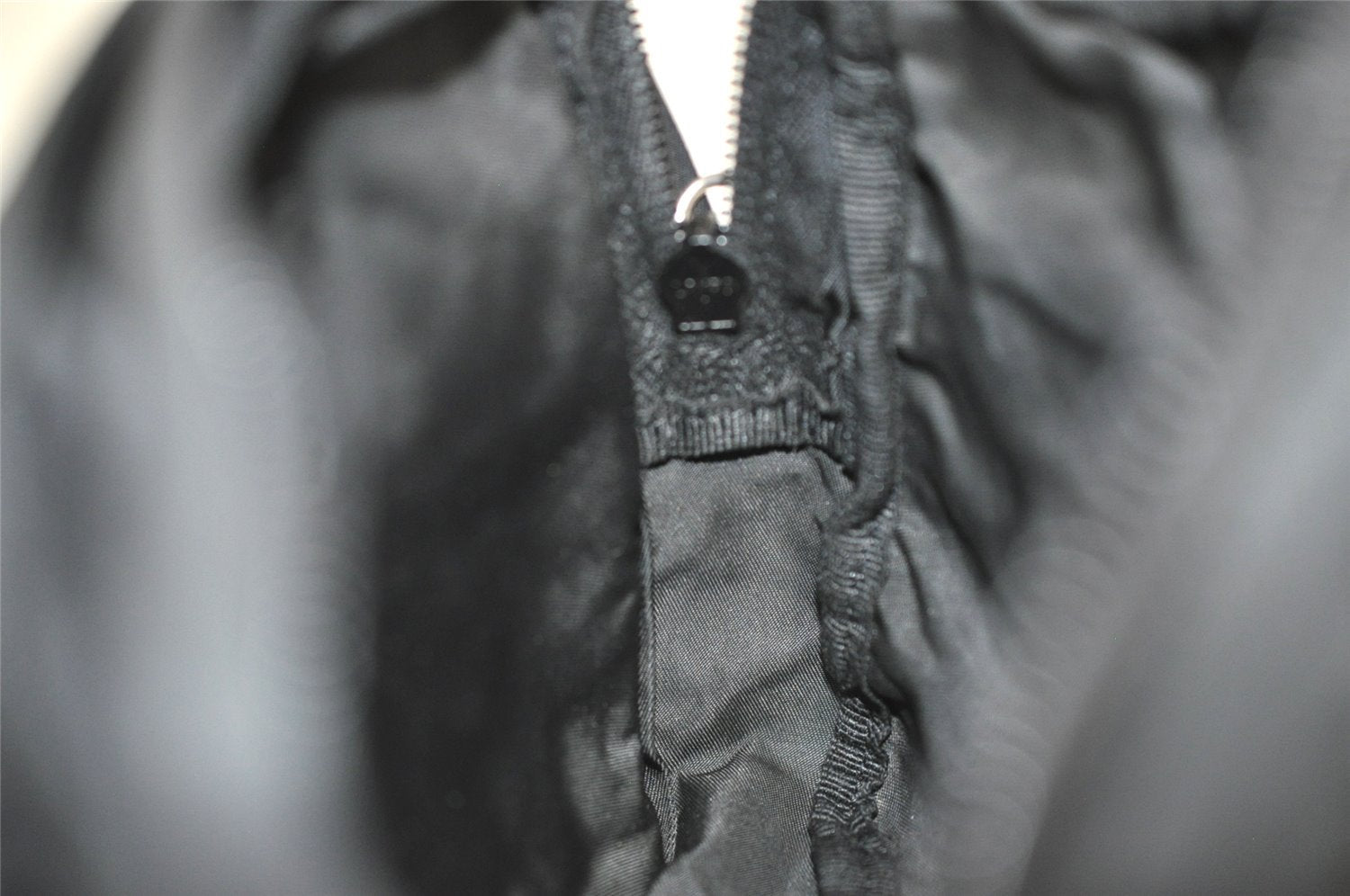 Authentic PRADA Vintage Nylon Tessuto Waist Body Bag Purse Black 6108J