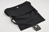 Authentic FENDI Mamma Baguette Shoulder Hand Bag Jersey Leather Black Junk 6109J