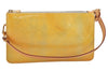 Authentic Louis Vuitton Vernis Lexington Hand Bag Pouch Yellow M91056 LV 6109K