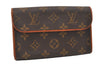 Auth Louis Vuitton Monogram Pochette Florentine Pouch Waist Bag LV 6110J