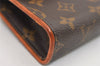 Auth Louis Vuitton Monogram Pochette Florentine Pouch Waist Bag LV 6110J