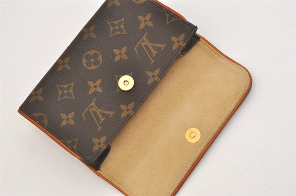 Auth Louis Vuitton Monogram Pochette Florentine Pouch Waist Bag LV 6110J