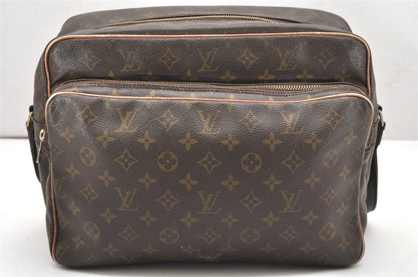 Authentic Louis Vuitton Monogram Nile 34 Shoulder Cross Body Bag Old Model 6110K