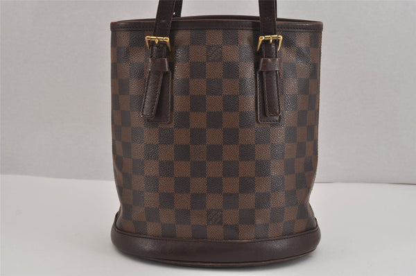 Authentic Louis Vuitton Damier Marais Bucket Shoulder Tote Bag N42240 LV 6112J