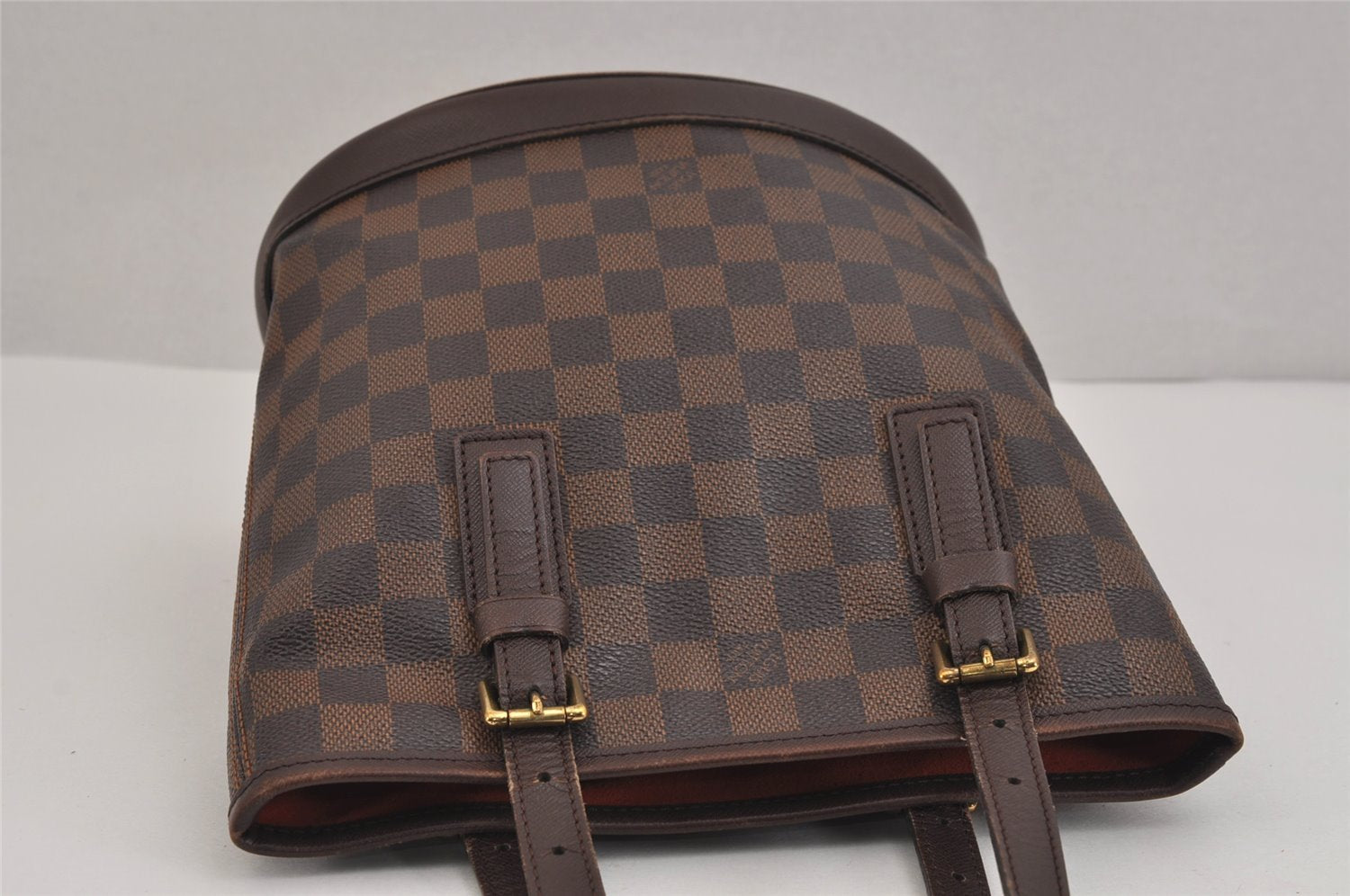 Authentic Louis Vuitton Damier Marais Bucket Shoulder Tote Bag N42240 LV 6112J