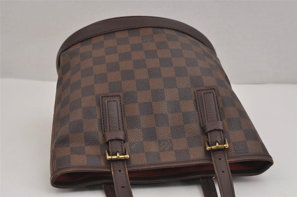 Authentic Louis Vuitton Damier Marais Bucket Shoulder Tote Bag N42240 LV 6112J