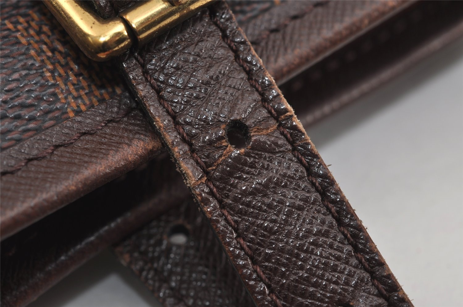 Authentic Louis Vuitton Damier Marais Bucket Shoulder Tote Bag N42240 LV 6112J