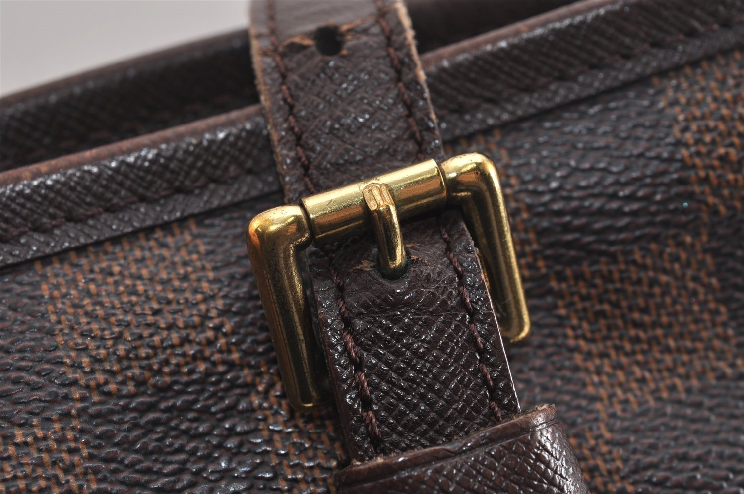 Authentic Louis Vuitton Damier Marais Bucket Shoulder Tote Bag N42240 LV 6112J