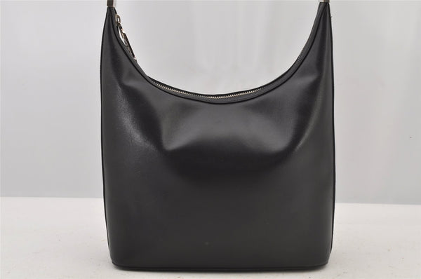 Authentic GUCCI Vintage Shoulder Bag Purse Leather 0013814 Black 6115J