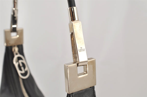 Authentic GUCCI Vintage Shoulder Bag Purse Leather 0013814 Black 6115J