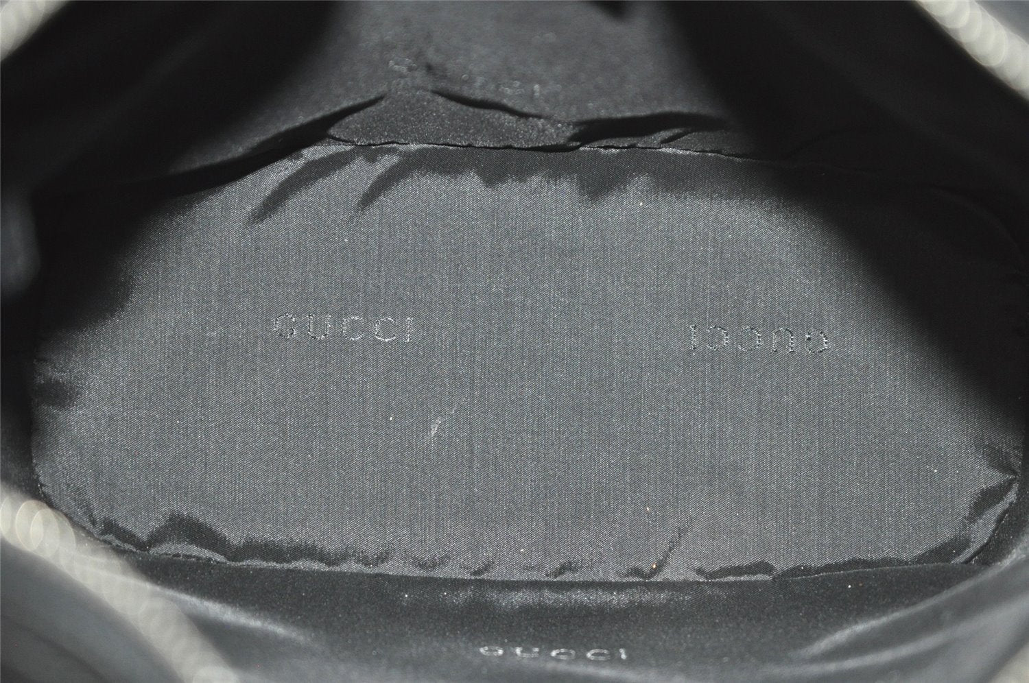 Authentic GUCCI Vintage Shoulder Bag Purse Leather 0013814 Black 6115J