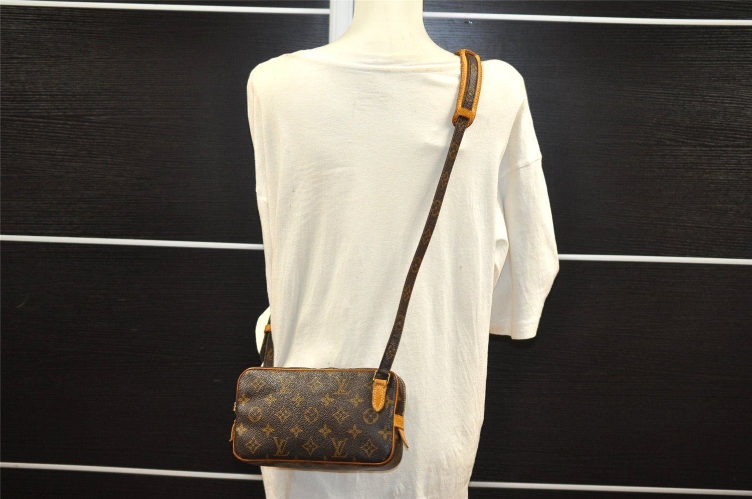 Auth Louis Vuitton Monogram Marly Bandouliere Shoulder Bag M51828 Junk 6117I