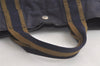 Authentic HERMES Vintage Fourre Tout MM Tote Hand Bag Canvas Navy 6117K