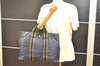 Authentic HERMES Vintage Fourre Tout MM Tote Hand Bag Canvas Navy 6117K