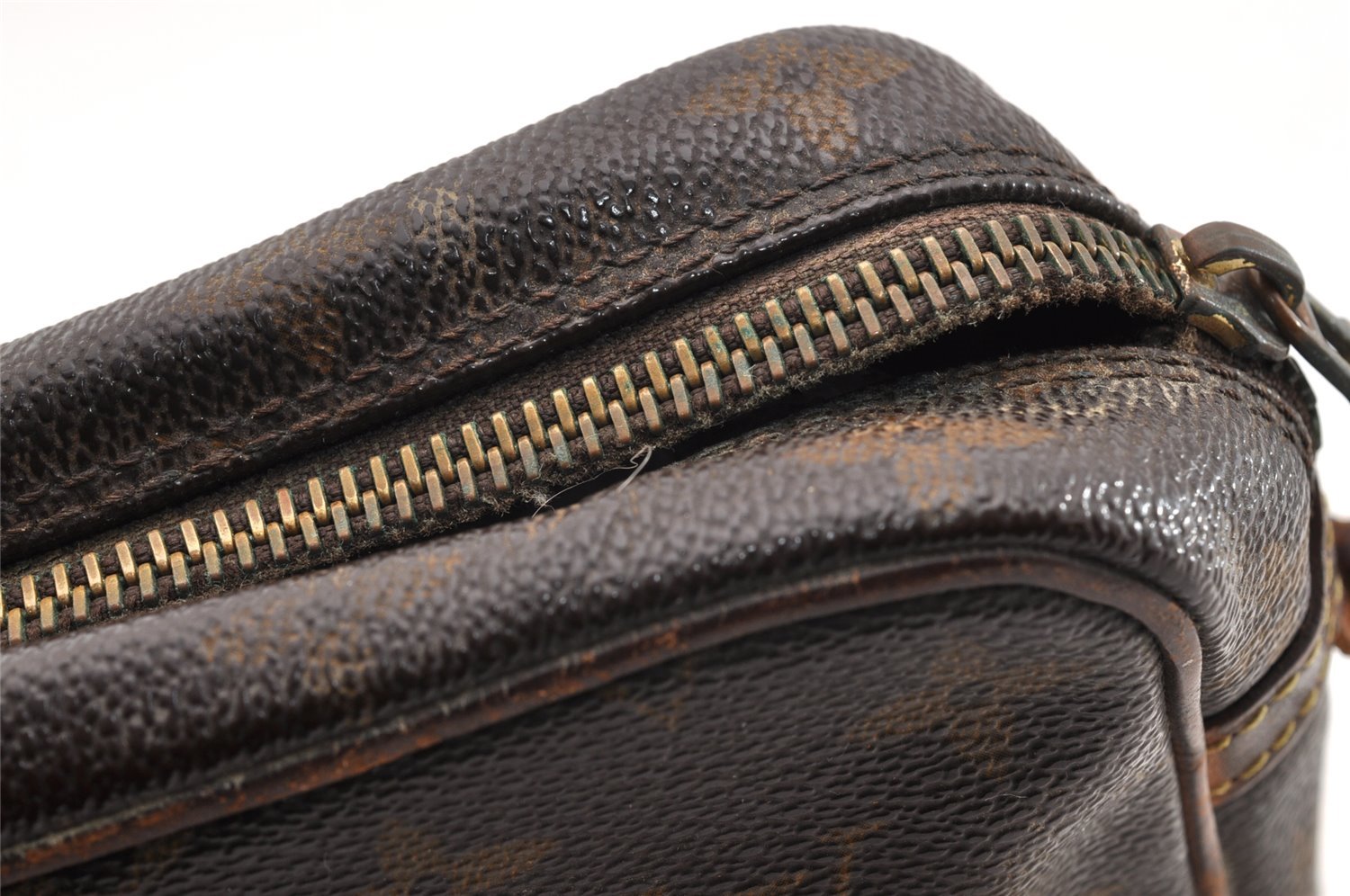 Authentic Louis Vuitton Monogram Compiegne 23 Clutch Hand Bag M51847 Junk 6120I