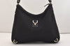 Authentic GUCCI Abbey Shoulder Hand Bag GG Canvas Leather 130737 Black 6120J
