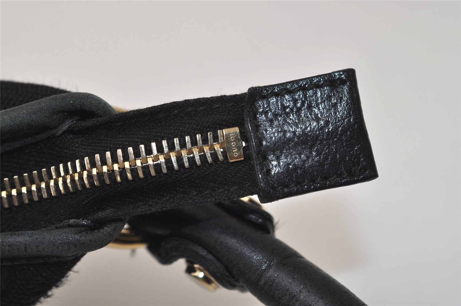 Authentic GUCCI Abbey Shoulder Hand Bag GG Canvas Leather 130737 Black 6120J