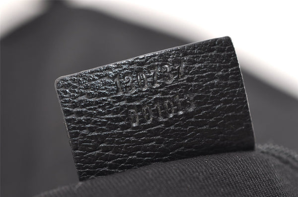 Authentic GUCCI Abbey Shoulder Hand Bag GG Canvas Leather 130737 Black 6120J