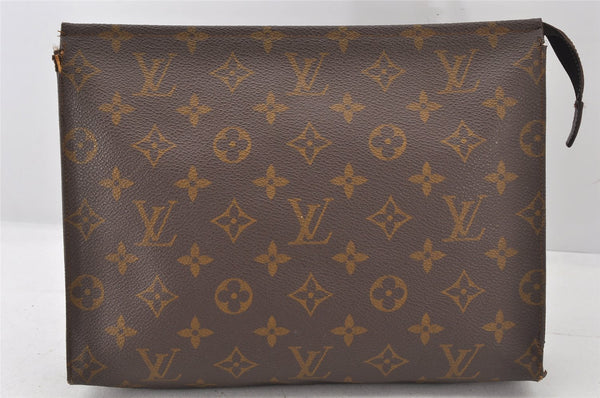 Auth Louis Vuitton Monogram Poche Toilette 26 Cosmetics Pouch Old Model LV 6120K