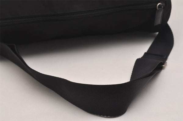 Authentic PRADA Vela Nylon Tessuto Leather Shoulder Cross Bag B1738 Black 6121J