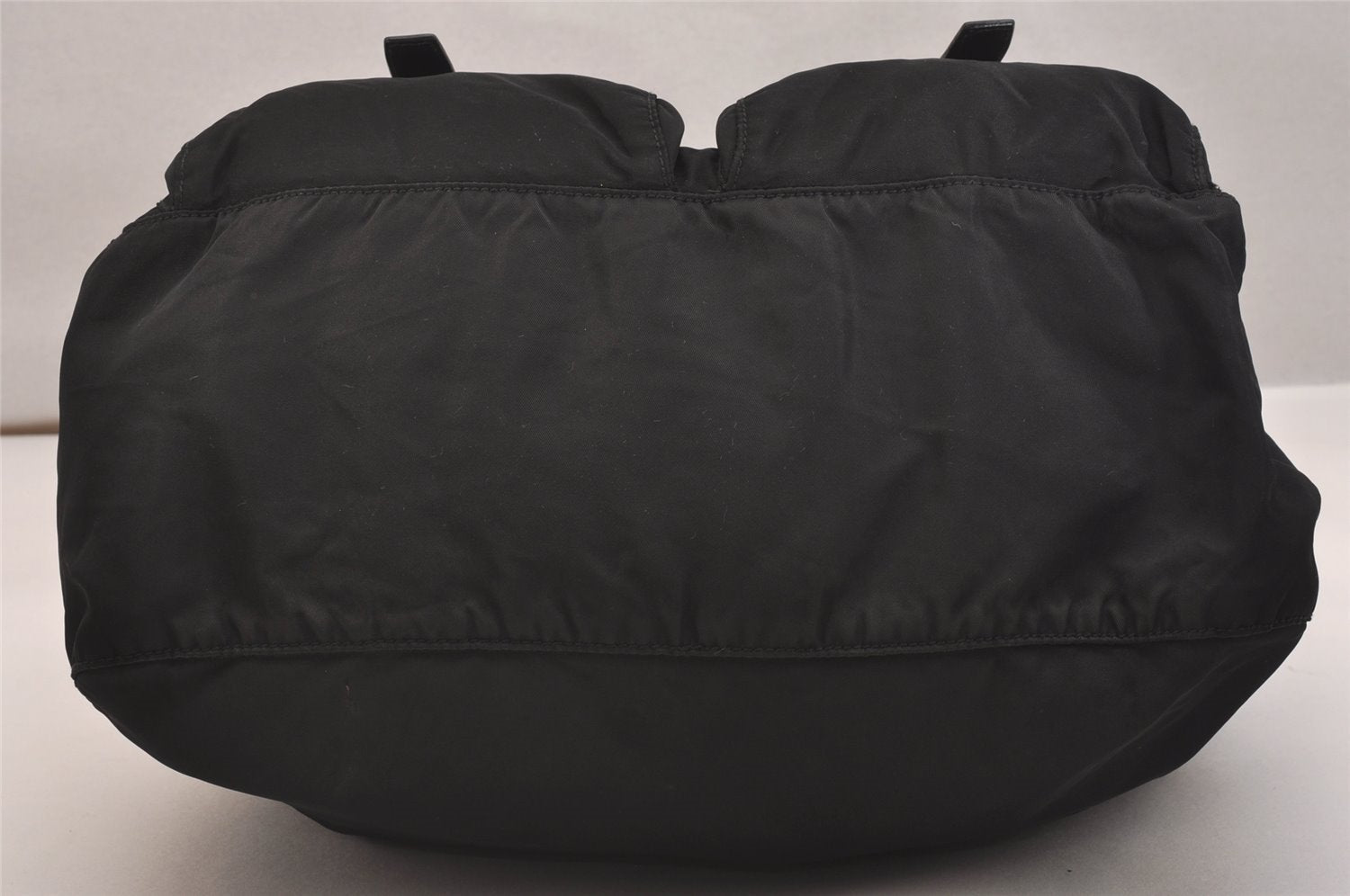 Authentic PRADA Vela Nylon Tessuto Leather Shoulder Cross Bag B1738 Black 6121J