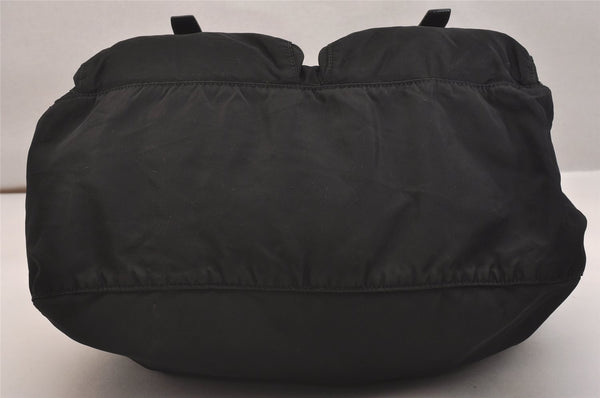 Authentic PRADA Vela Nylon Tessuto Leather Shoulder Cross Bag B1738 Black 6121J