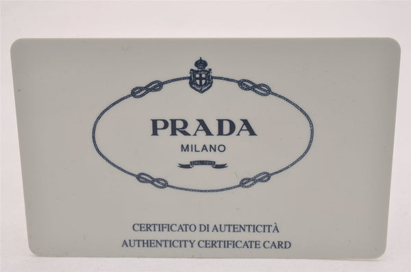 Authentic PRADA Vela Nylon Tessuto Leather Shoulder Cross Bag B1738 Black 6121J