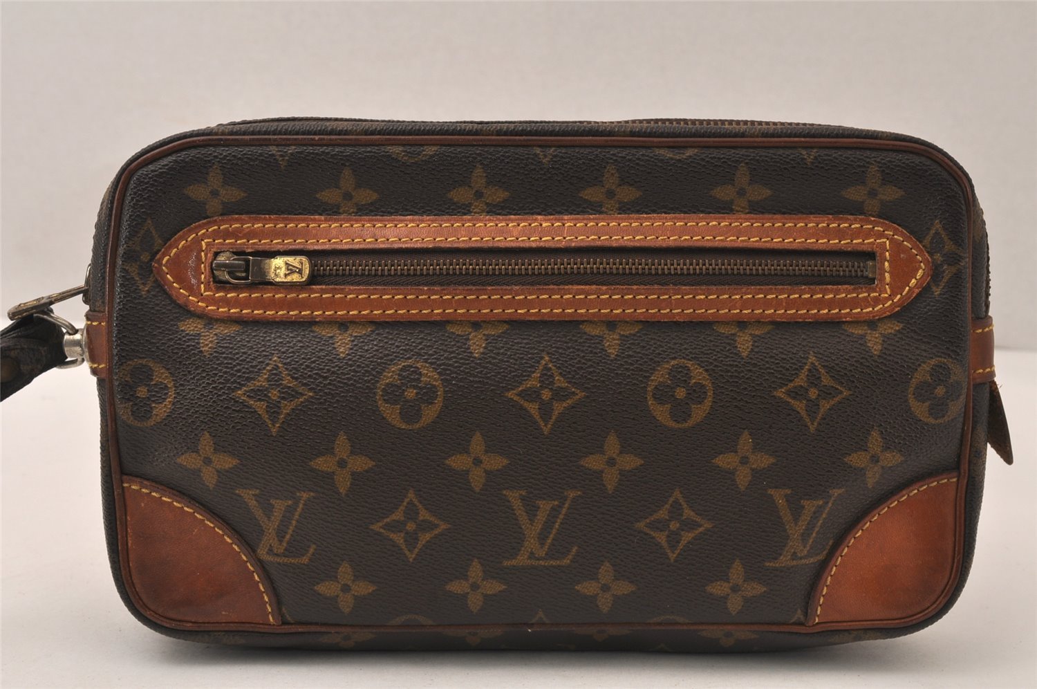 Authentic Louis Vuitton Monogram Marly Dragonne GM M51825 Clutch Hand Bag 6121K