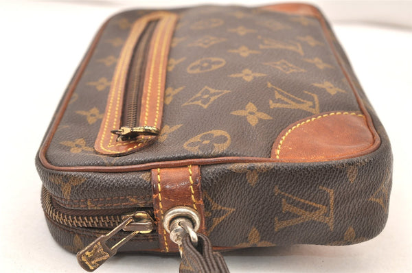 Authentic Louis Vuitton Monogram Marly Dragonne GM M51825 Clutch Hand Bag 6121K