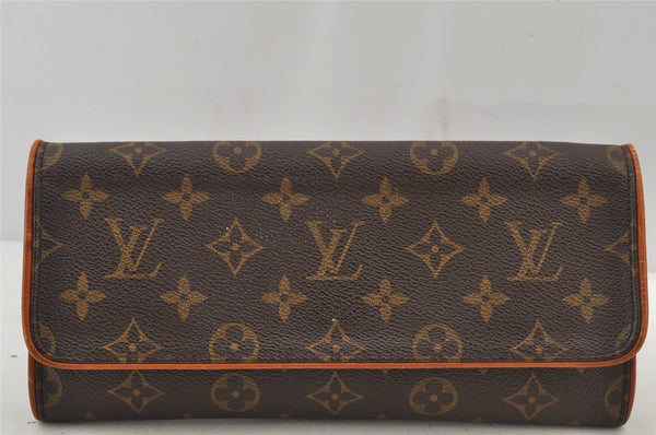 Authentic Louis Vuitton Monogram Pochette Twin GM Shoulder Bag M51852 LV 6122J