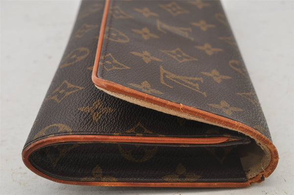 Authentic Louis Vuitton Monogram Pochette Twin GM Shoulder Bag M51852 LV 6122J