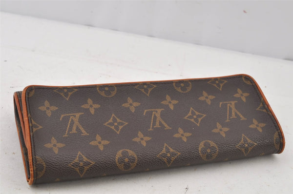 Authentic Louis Vuitton Monogram Pochette Twin GM Shoulder Bag M51852 LV 6122J