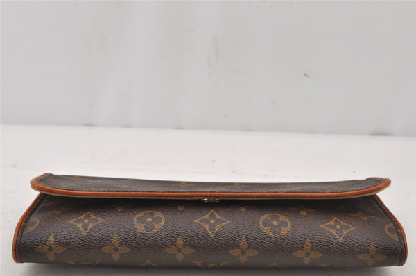 Authentic Louis Vuitton Monogram Pochette Twin GM Shoulder Bag M51852 LV 6122J